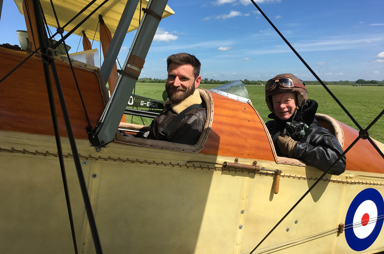 My flight in a WW1 plane over Bicester Heritage