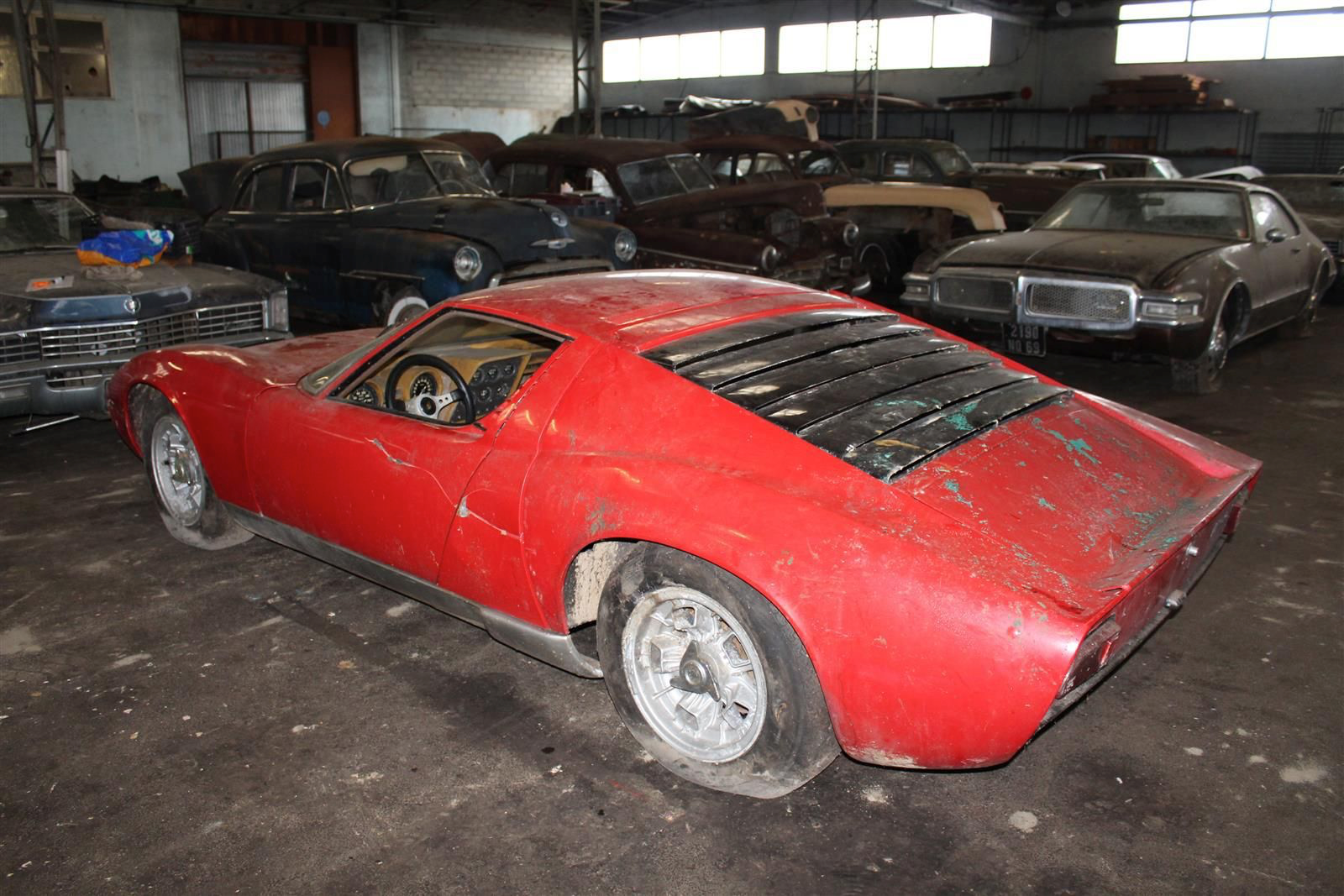 Incredible 81-car French barn-find includes a Miura