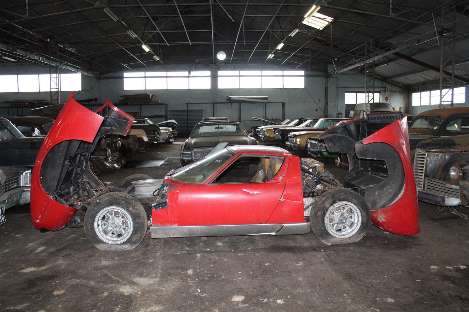 Incredible 81-car French barn-find includes a Miura