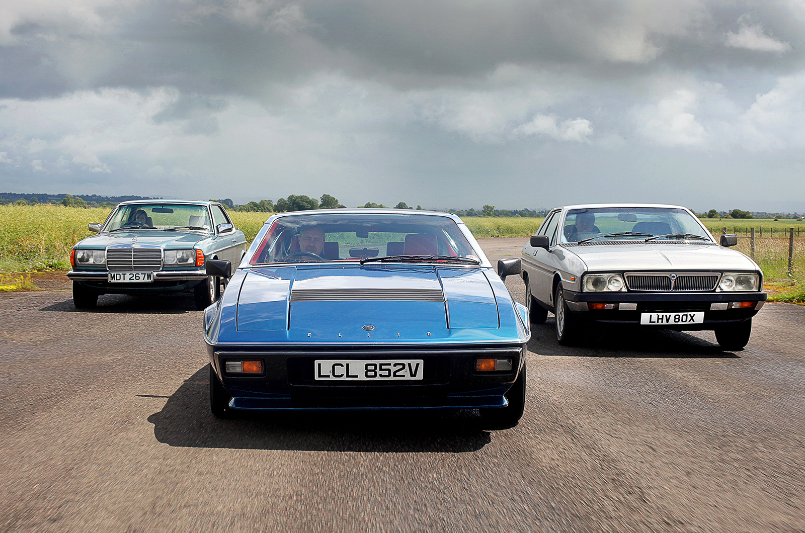 Classic & Sports Car – Luxury coupés: Mercedes 230CE vs Lotus Elite vs Lancia Gamma