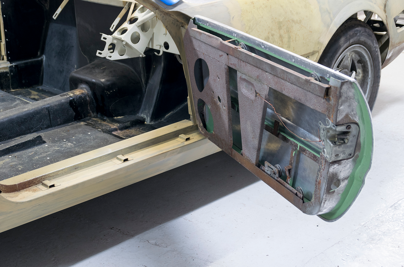 Extensive work has been carried out on the Ferrari’s body