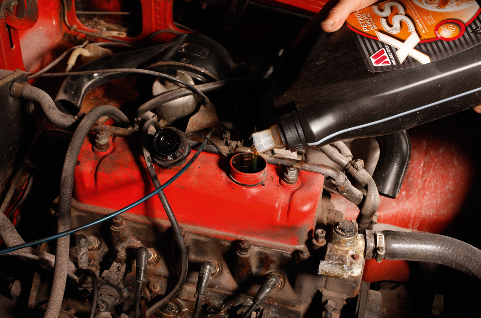 Change the oil and filter before you store your beloved classic car