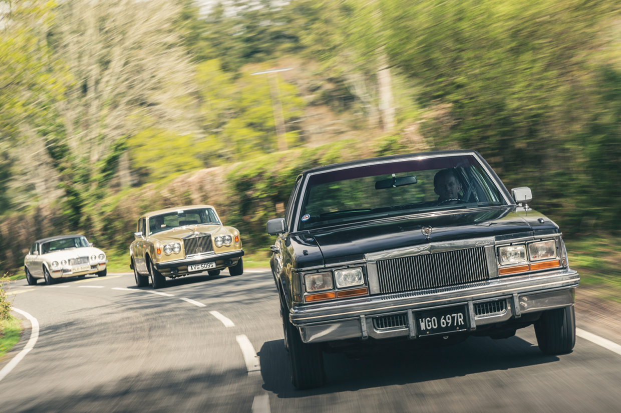 Classic & Sports Car – Rolls-Royce Silver Shadow II vs Cadillac Seville vs Jaguar XJ12 LWB: game of thrones