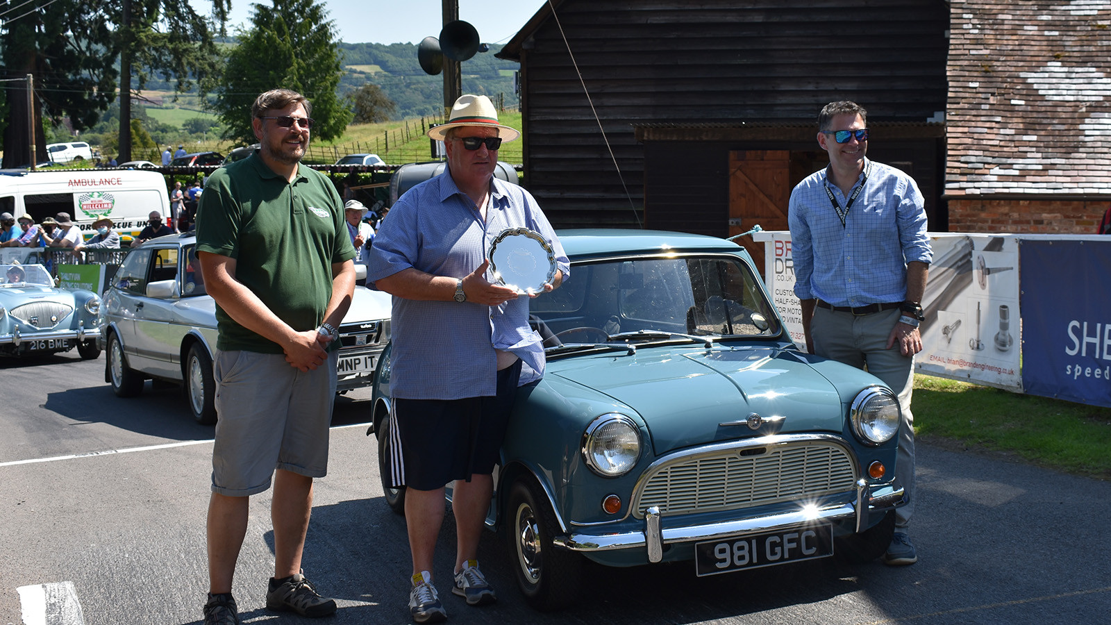 Climbing to the top of the podium, and the hill